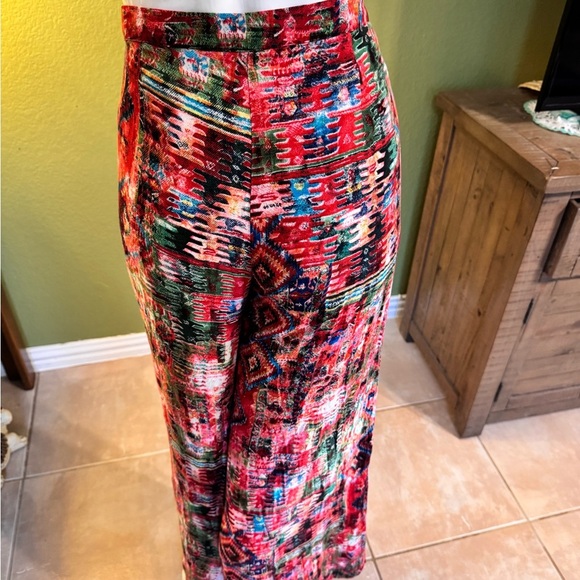 Chelsea & Violet Red and Blue Wide Leg Pants - Picture 5 of 11